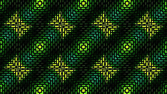 Colorful flashing geometric shapes