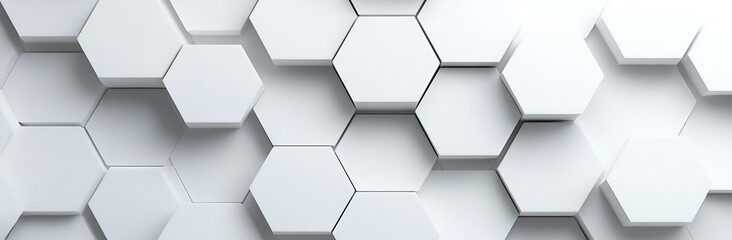 Minimalistic Honeycomb Pattern on Abstract White Background - 3D Rendering Illustration for Text and Graphics | Wall Texture Design Concept