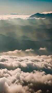 view above the clouds