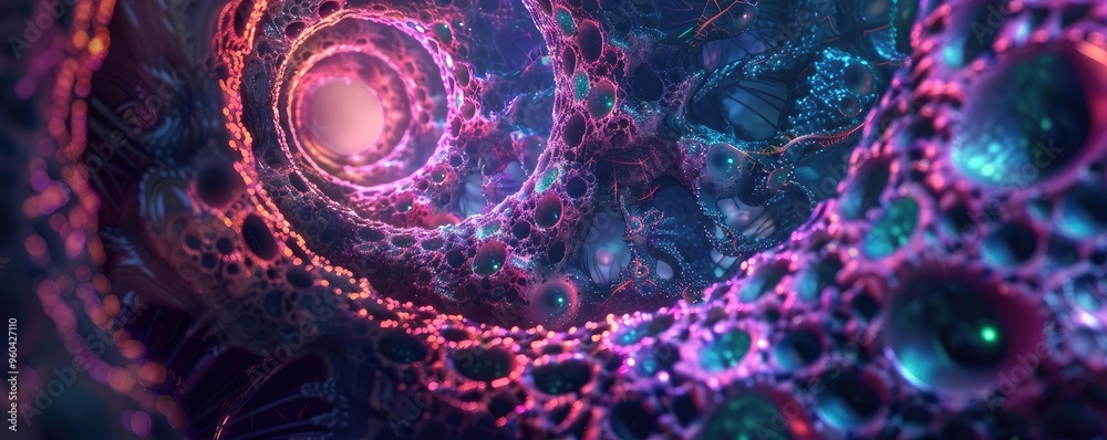 Aufkleber A mesmerizing abstract image of swirling patterns and vibrant colors, evoking a sense of depth and infinite exploration.