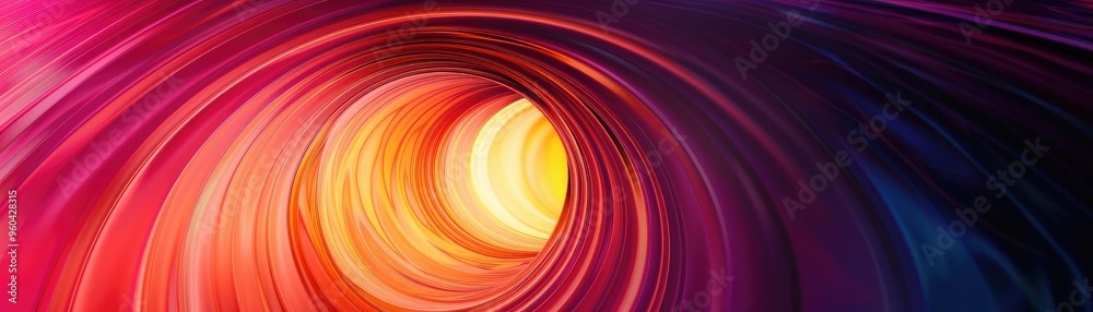 Poster A vibrant abstract swirl of colors creating a dynamic visual pathway, evoking energy and movement in a stunning gradient.