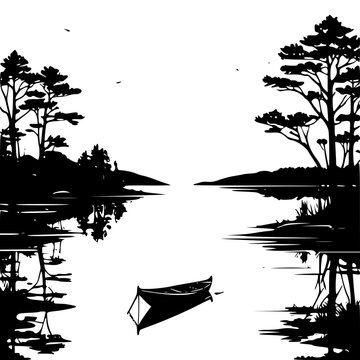 boat on the lake