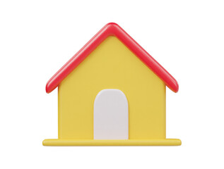 Home icon 3d render illustration