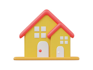 Home icon 3d render illustration