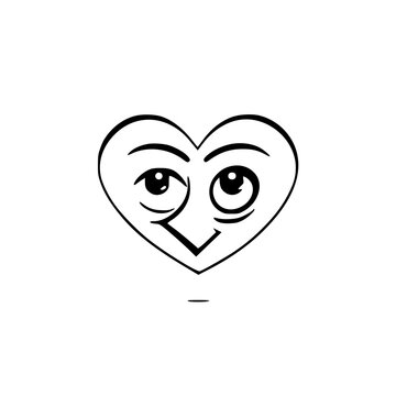 heart icon on white background