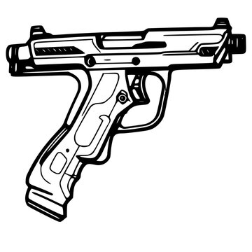 gun isolated on white