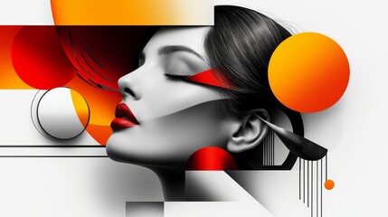 Bold, graphic poster design with dynamic typography and striking colors, contemporary, visual impact