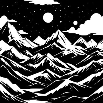 winter landscape with snow
