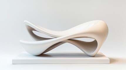 Captivating, abstract sculpture with fluid shapes, photorealistic, contemporary, artistic, avant-garde :: organic curves, polished surfaces, abstract forms, artistic expression, sculptural allure,