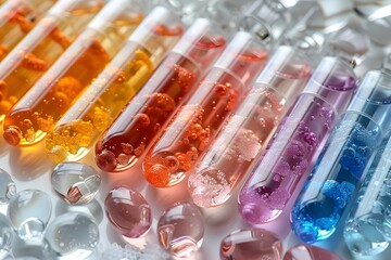 Colorful Chemical Reactions in Test Tubes: Vibrant Dynamic Laboratory Experiment for Educational Uses