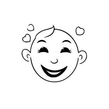 happy smiling face vector illustration