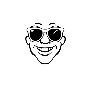 funny face with sunglasses