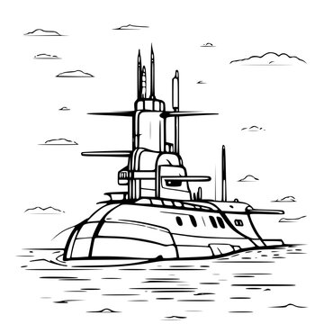 silhouette of a ship