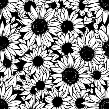 black and white seamless pattern