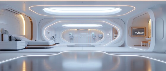 Cutting-Edge Futuristic Research Facility with Advanced Equipment