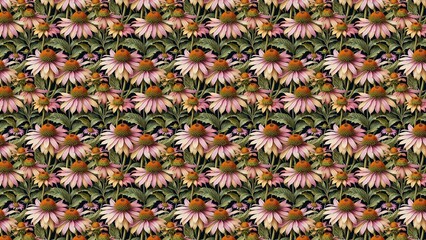Fototapeta premium Coneflower | Pattern (Version 2)