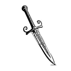 sword on a white background