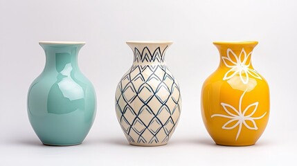 Delicate, handcrafted ceramic vase with intricate patterns and a glossy finish, traditional, visual elegance