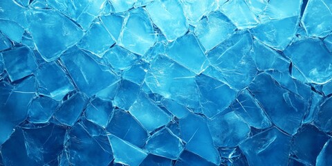 Realistic blue cracked ice texture with sharp details and frosty appearance
