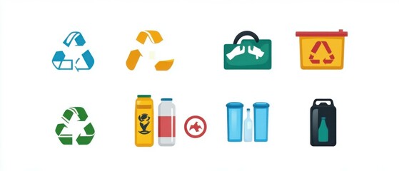 recycle icon on white background.