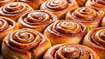 Fototapeta premium Delicious cinnamon rolls with space for text, perfect for a bakery or dessert concept