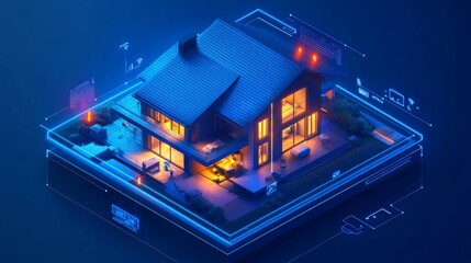 Exploring the smart home technology with integrated WiFi in a modern architectural design