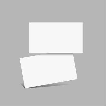 Business card mockup design,3.5 x 2.0 sized blank visiting card with both sides.