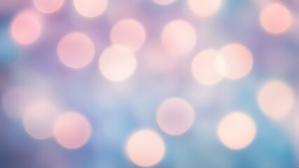 Fototapeta premium A dreamy and ethereal background featuring soft pastel bokeh lights. Perfect for creating romantic and feminine designs.