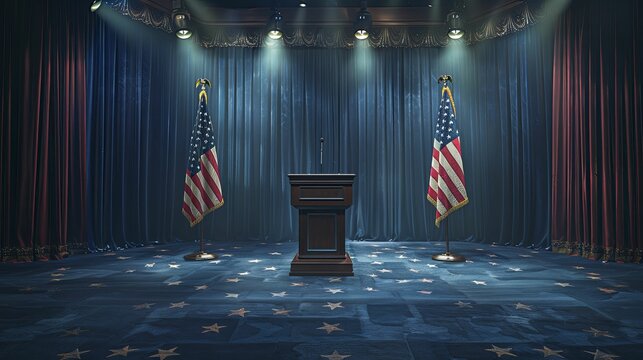 USA Presidential Debate. Political debate concept