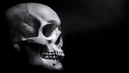 Fototapeta premium Skull on a black background