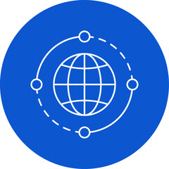 World globe line icon. Vector Earth global country map sign. Travel internet globe vector collection.