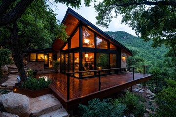 House, mountain cabin, secluded retreat offers peace and solitude with stunning views of the surrounding wilderness