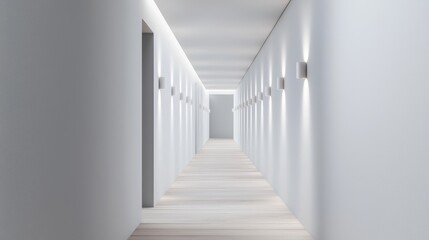 Lighting Solutions for Minimalist Hallways, Examine how minimalist lighting can be used in hallways, such as wall-mounted linear lights or recessed ceiling lights, to maintain a clear and open feel.