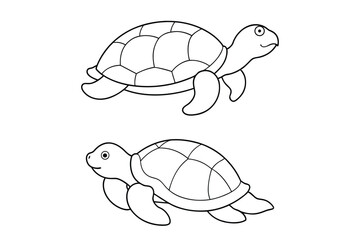 turtle illustration silhouette vector art