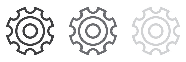 gear icon set, gear setting symbol, cogwheel
