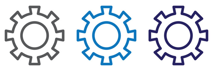 Setting icon vector et on a white background
