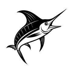 Download Marlin Fish Silhouette Vector Illustration Svg File For Design.