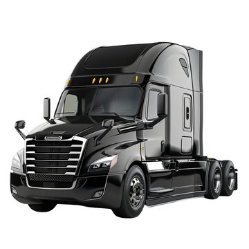Black Freightliner Cascadia Semi-Truck