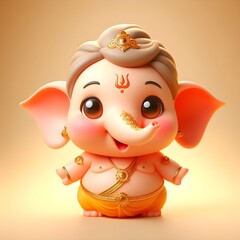 Cute Lord Ganesha Hindu God Ganesh Chaturthi Festival 