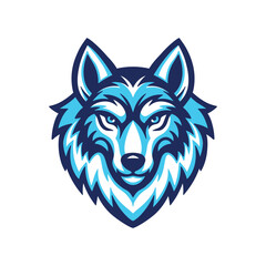 Naklejka premium wolf head logo. vector illustration on white background