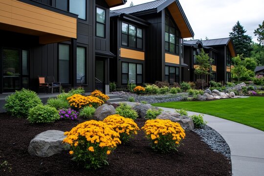 New building, senior living community, aging in place provides safe, comfortable housing for older adults with integrated healthcare services