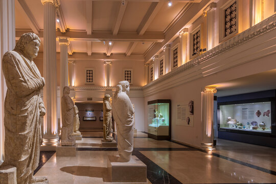 Gaziantep, Turkey - November 16, 2018 : Gaziantep Archaeology Museum interior view in Gaziantep City of Turkey.