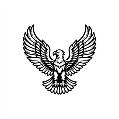 eagle spread wings vector logo