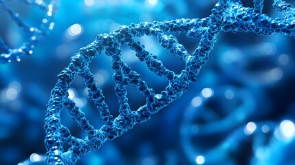A close-up of DNA strands and cells, representing the inner structure of human medicine