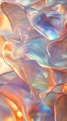 Obraz premium Mother-of-pearl shimmers with all colors, soft light, delicate pastel shades. Background with mother-of-pearl appeared. Banner for the site.