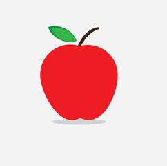 red apple isolated on white