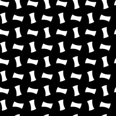 Seamless pattern with geometric motifs in black and white