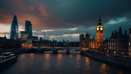 Naklejka premium big ben and houses of parliament