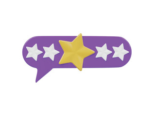 Review icon 3d render illustration