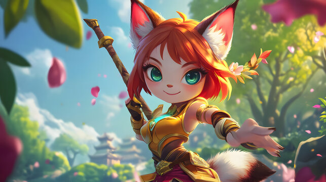A Cartoon character cute MOBA  Multiplayer Online